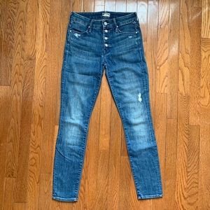 MOTHER The Pixie jeans in Graffiti Girl, size 26